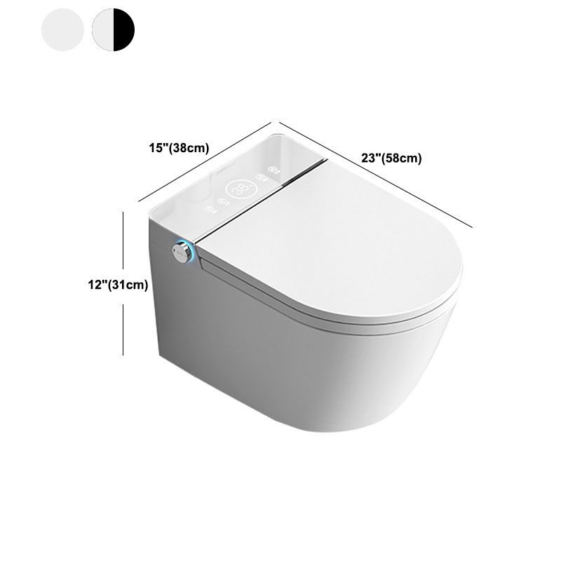 Elongated Toilet Wall Hung 1-Piece Automatic UV Sterilization Toilet with Concealed Tank Clearhalo 'Bathroom Remodel & Bathroom Fixtures' 'Home Improvement' 'home_improvement' 'home_improvement_toilets' 'Toilets & Bidets' 'Toilets' 1200x1200_0cfddd15-bbf8-4854-94ec-f29f81c74ca9
