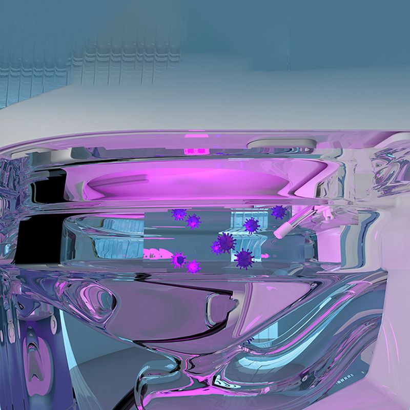 White Bidet Ceramic Heated Seat Elongated Foot Sensor Flush Smart Bidet in Tankless Clearhalo 'Bathroom Remodel & Bathroom Fixtures' 'Bidets' 'Home Improvement' 'home_improvement' 'home_improvement_bidets' 'Toilets & Bidets' 1200x1200_0d072e51-02e5-4602-9287-2ccee1750346