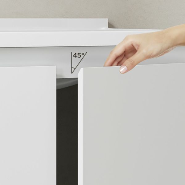 Trendy Bathroom Sink Vanity White Oval Sink One Drawer Wall Mounted Standard Clearhalo 'Bathroom Remodel & Bathroom Fixtures' 'Bathroom Vanities' 'bathroom_vanities' 'Home Improvement' 'home_improvement' 'home_improvement_bathroom_vanities' 1200x1200_0d0736bb-a2b7-4302-987e-01ddc4e89357