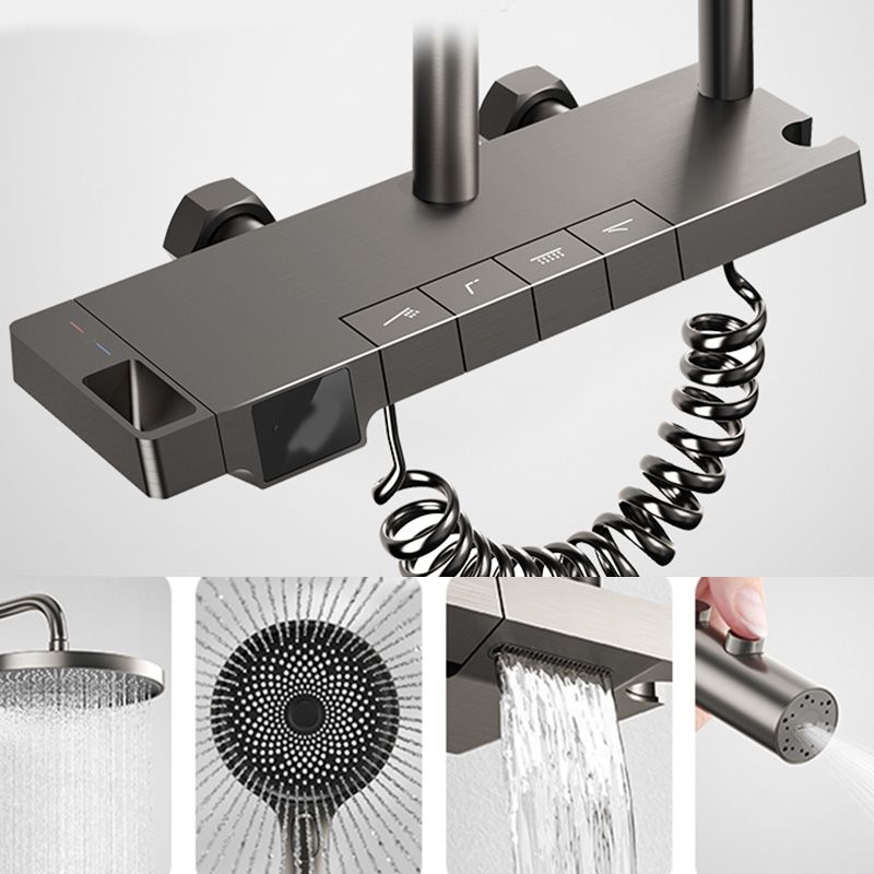 Modern Shower Head Combo Solid Color Slide Bar Included Tub and Shower Faucet Clearhalo 'Bathroom Remodel & Bathroom Fixtures' 'Home Improvement' 'home_improvement' 'home_improvement_shower_faucets' 'Shower Faucets & Systems' 'shower_faucets' 'Showers & Bathtubs Plumbing' 'Showers & Bathtubs' 1200x1200_0d0b907d-7f39-4925-b0ef-0fe9fc1a1964