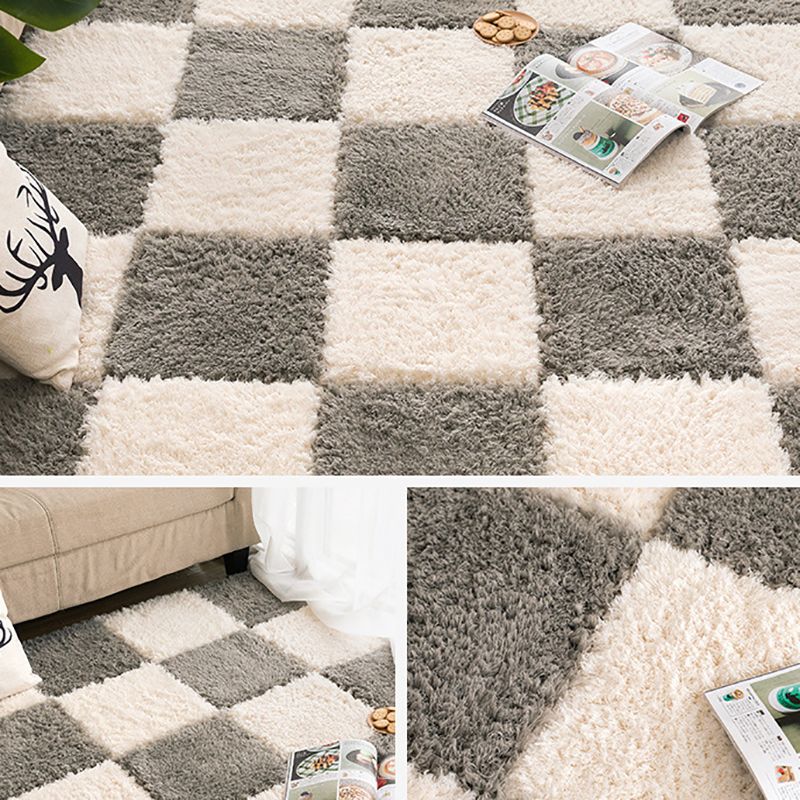 Modern Carpet Tiles Square Color Block Shag Interlocking Carpet Tiles Clearhalo 'Carpet Tiles & Carpet Squares' 'carpet_tiles_carpet_squares' 'Flooring 'Home Improvement' 'home_improvement' 'home_improvement_carpet_tiles_carpet_squares' Walls and Ceiling' 1200x1200_0d251412-01f2-40c3-bfbc-b72548f227be