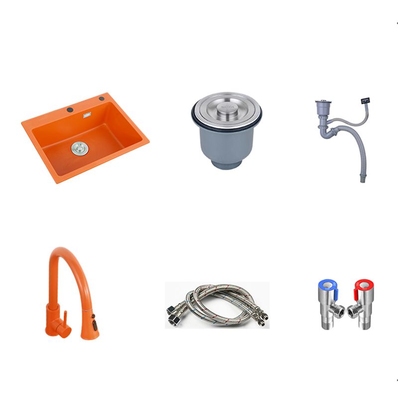 Single Bowl Kitchen Sink Quartz 2 Holes Kitchen Sink with Drain Strainer Kit Clearhalo 'Home Improvement' 'home_improvement' 'home_improvement_kitchen_sinks' 'Kitchen Remodel & Kitchen Fixtures' 'Kitchen Sinks & Faucet Components' 'Kitchen Sinks' 'kitchen_sinks' 1200x1200_0d2e9a43-a2f8-475f-bddb-56e8f865d61a