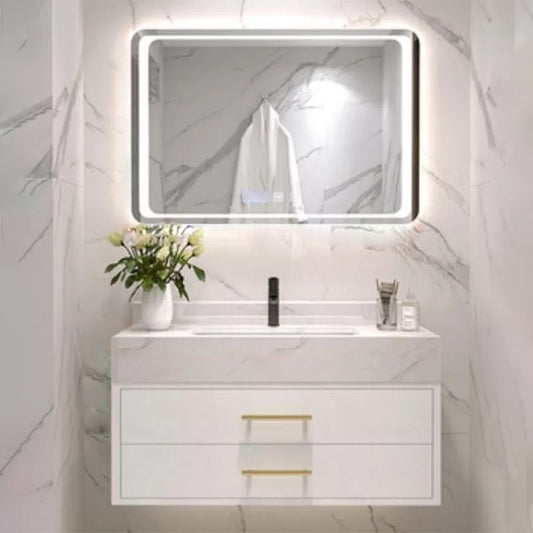 Bathroom Vanity Set Single-Sink Wall-Mounted Mirror Included Drawers Bathroom Vanity Clearhalo 'Bathroom Remodel & Bathroom Fixtures' 'Bathroom Vanities' 'bathroom_vanities' 'Home Improvement' 'home_improvement' 'home_improvement_bathroom_vanities' 1200x1200_0d523d29-fc3f-4be3-8057-ab9701dcb712