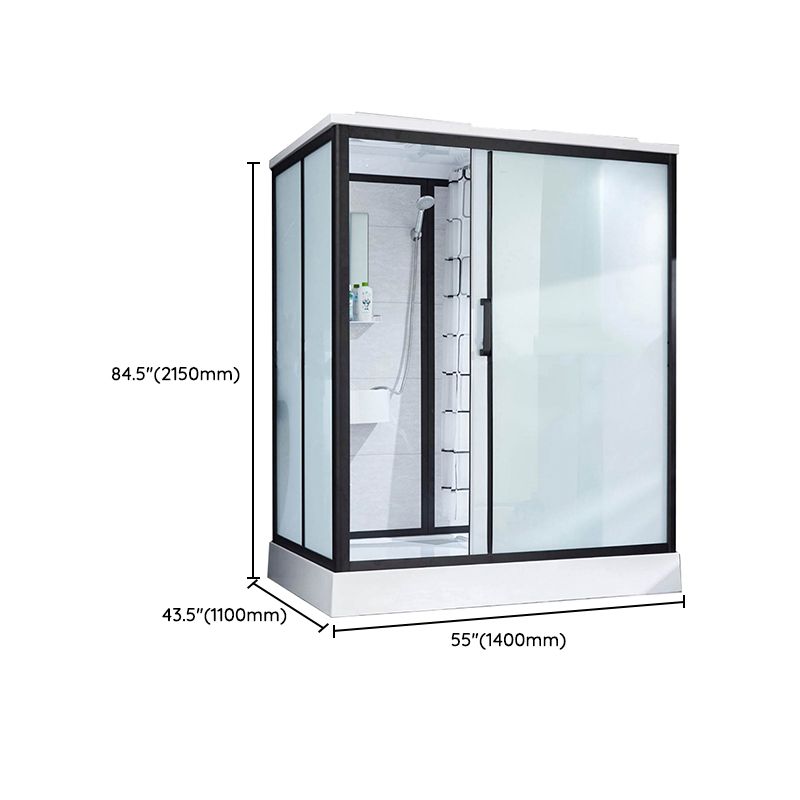Rectangle Shower Stall Single Sliding Shower Stall with Towel Bar Clearhalo 'Bathroom Remodel & Bathroom Fixtures' 'Home Improvement' 'home_improvement' 'home_improvement_shower_stalls_enclosures' 'Shower Stalls & Enclosures' 'shower_stalls_enclosures' 'Showers & Bathtubs' 1200x1200_0d8194cb-1d5b-4d4f-b608-90f3a9194ffb