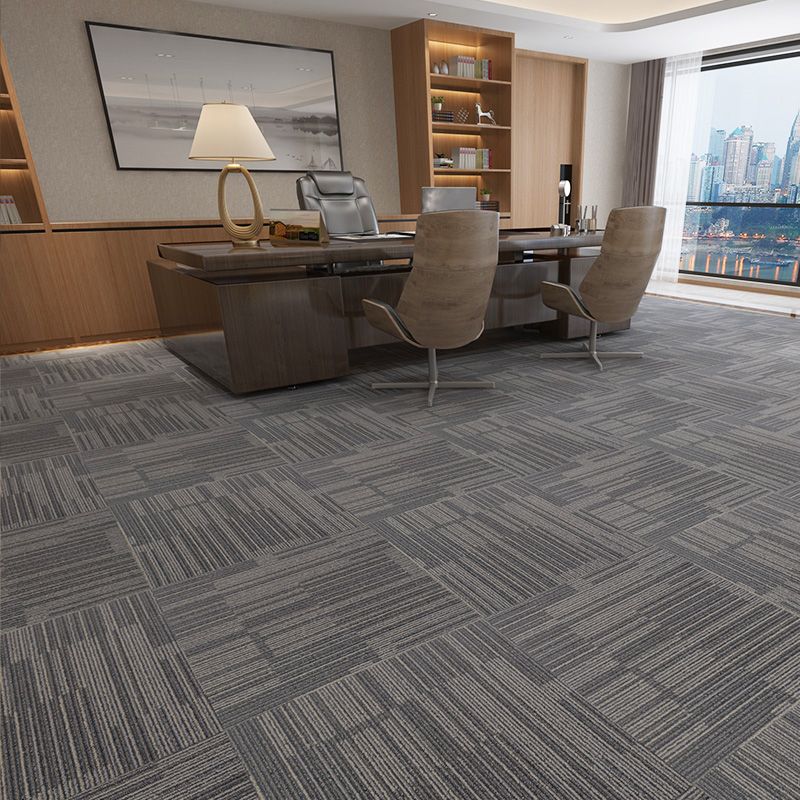 Carpet Tile Non-Skid Fade Resistant Striped Loose Lay Carpet Tiles Living Room Clearhalo 'Carpet Tiles & Carpet Squares' 'carpet_tiles_carpet_squares' 'Flooring 'Home Improvement' 'home_improvement' 'home_improvement_carpet_tiles_carpet_squares' Walls and Ceiling' 1200x1200_0d8a9c85-5357-46f2-b91d-67aacbb11506