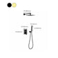 Square Adjustable Water Flow Faucet Shower Arm Shower System with Handheld Shower Head Clearhalo 'Bathroom Remodel & Bathroom Fixtures' 'Home Improvement' 'home_improvement' 'home_improvement_shower_faucets' 'Shower Faucets & Systems' 'shower_faucets' 'Showers & Bathtubs Plumbing' 'Showers & Bathtubs' 1200x1200_0d943768-8113-46a0-b2bf-47409e9a5af7