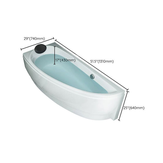 Modern White Acrylic Corner Tub Soaking 29.13-inch Tall Bathtub for Bathroom Clearhalo 'Bathroom Remodel & Bathroom Fixtures' 'Bathtubs' 'Home Improvement' 'home_improvement' 'home_improvement_bathtubs' 'Showers & Bathtubs' 1200x1200_0db64171-eb78-4531-9d14-ba3b8676b2ac