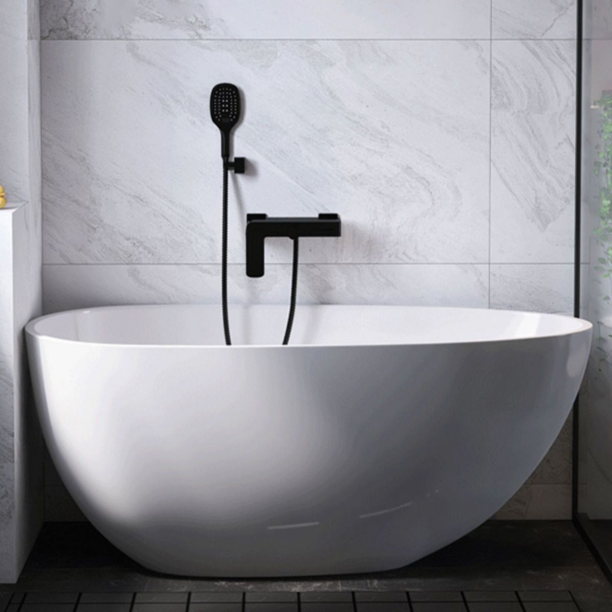 Antique Finish Soaking Bathtub Back to Wall Oval Modern Bath Tub Clearhalo 'Bathroom Remodel & Bathroom Fixtures' 'Bathtubs' 'Home Improvement' 'home_improvement' 'home_improvement_bathtubs' 'Showers & Bathtubs' 1200x1200_0dc2ebd1-d92a-4cbc-b277-1829613fe056