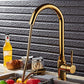 Single Hole Kitchen Faucet Metal Pull down Sprayer Kitchen Faucet with Lever Handle Clearhalo 'Home Improvement' 'home_improvement' 'home_improvement_kitchen_faucets' 'Kitchen Faucets' 'Kitchen Remodel & Kitchen Fixtures' 'Kitchen Sinks & Faucet Components' 'kitchen_faucets' 1200x1200_0dc7e8c3-d01d-4384-8274-3a79660d047c