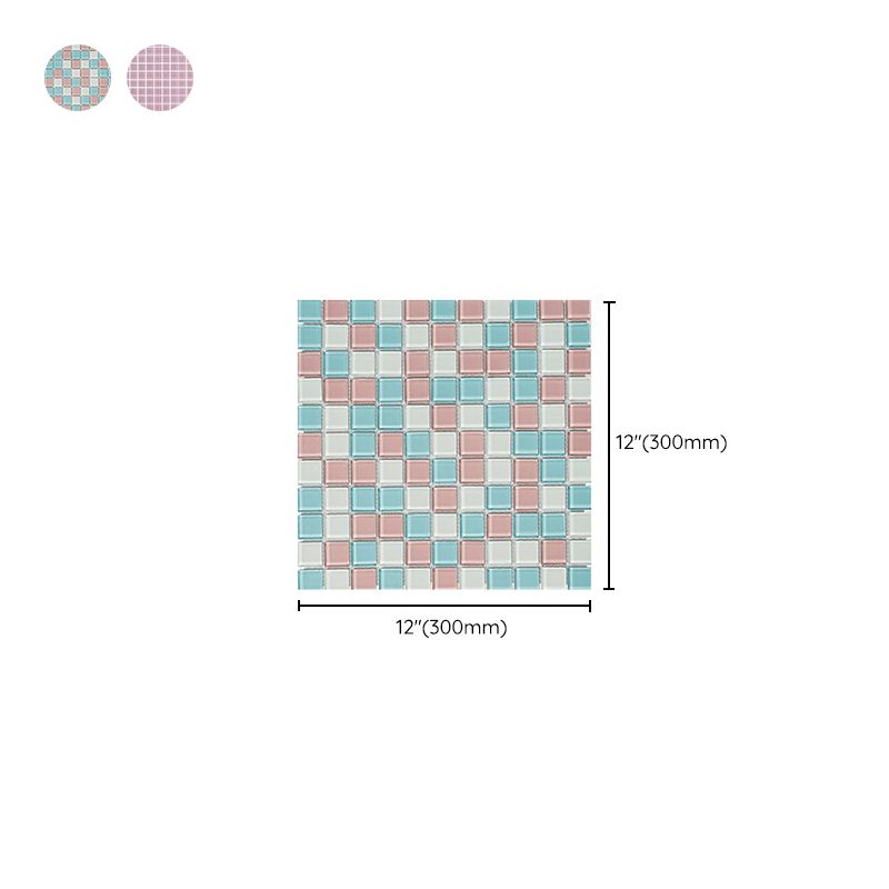 12" x 12" Peel & Stick Tie Glass Square Grid Mosaic Peel and Stick Tile 10-Pack Clearhalo 'Flooring 'Home Improvement' 'home_improvement' 'home_improvement_peel_stick_blacksplash' 'Peel & Stick Backsplash Tile' 'peel_stick_blacksplash' 'Walls & Ceilings' Walls and Ceiling' 1200x1200_0deac555-7930-4f5d-bd20-f5d0483daf10