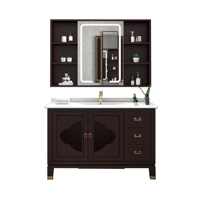 Traditional Bathroom Vanity Wood Standalone Cabinet and Shelving Included Vanity Set Clearhalo 'Bathroom Remodel & Bathroom Fixtures' 'Bathroom Vanities' 'bathroom_vanities' 'Home Improvement' 'home_improvement' 'home_improvement_bathroom_vanities' 1200x1200_0dfdd52e-691a-4c19-9f39-63da21d976e2