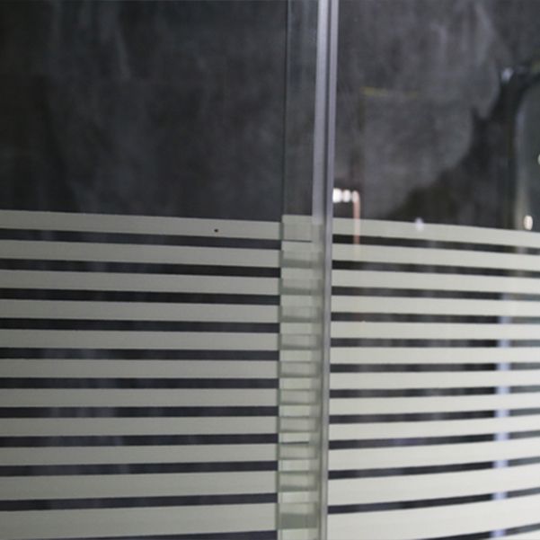 Stainless Steel Shower Kit Striped Tempered Glass Shower Kit Clearhalo 'Bathroom Remodel & Bathroom Fixtures' 'Home Improvement' 'home_improvement' 'home_improvement_shower_stalls_enclosures' 'Shower Stalls & Enclosures' 'shower_stalls_enclosures' 'Showers & Bathtubs' 1200x1200_0e06238b-d8a0-4e56-9beb-8dfa33c1ebbf