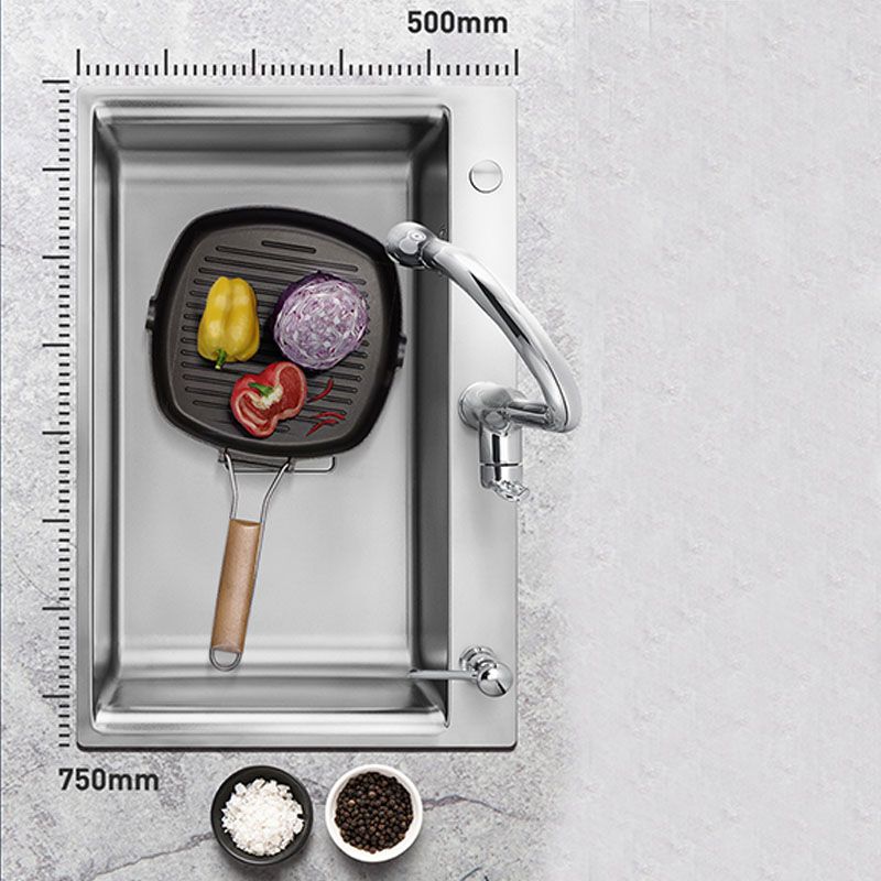 Modern Workstation Sink Stainless Faucet and Steel Basket Strainer Kitchen Sink Clearhalo 'Home Improvement' 'home_improvement' 'home_improvement_kitchen_sinks' 'Kitchen Remodel & Kitchen Fixtures' 'Kitchen Sinks & Faucet Components' 'Kitchen Sinks' 'kitchen_sinks' 1200x1200_0e111970-b2e4-49ad-a4f0-d9baadd60952