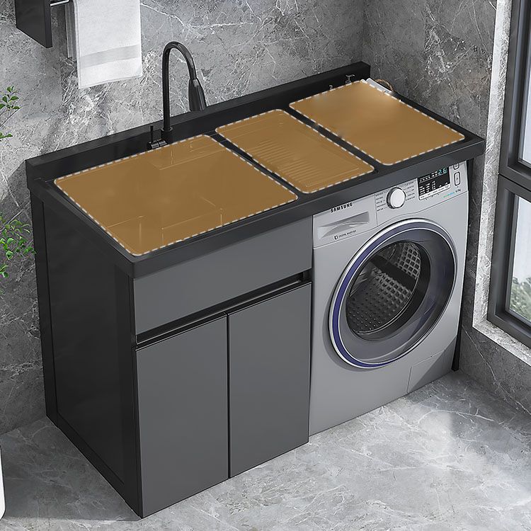 Metal Modern Freestanding Bathroom Vanity Set with Sink Faucet Clearhalo 'Bathroom Remodel & Bathroom Fixtures' 'Bathroom Vanities' 'bathroom_vanities' 'Home Improvement' 'home_improvement' 'home_improvement_bathroom_vanities' 1200x1200_0e1cf664-bc45-4503-aab7-61cec19cae84