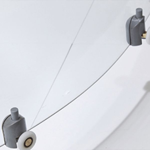 Black Framed Shower Kit Double Sliding Rounded Shower Kit with 2 Door Handle Clearhalo 'Bathroom Remodel & Bathroom Fixtures' 'Home Improvement' 'home_improvement' 'home_improvement_shower_stalls_enclosures' 'Shower Stalls & Enclosures' 'shower_stalls_enclosures' 'Showers & Bathtubs' 1200x1200_0e2e6dd4-51e0-4513-a1e8-f15fdb3bd06a