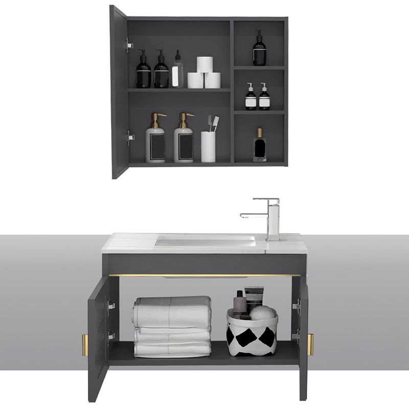 Glam Single Sink Vanity Wall Mount Metal Base Rectangular Bath Vanity Clearhalo 'Bathroom Remodel & Bathroom Fixtures' 'Bathroom Vanities' 'bathroom_vanities' 'Home Improvement' 'home_improvement' 'home_improvement_bathroom_vanities' 1200x1200_0e34fd38-ba6b-42a3-851e-004ca094725d