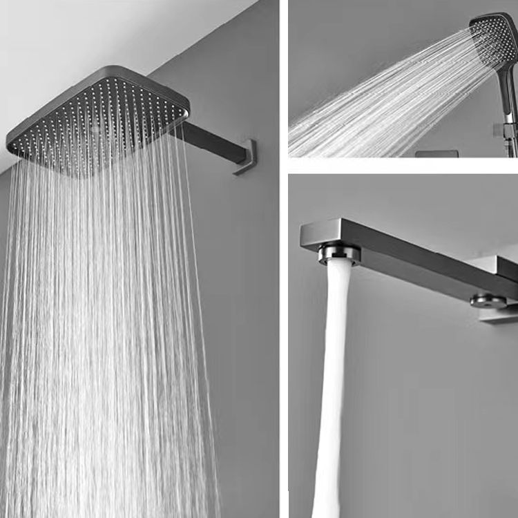 Modern Shower Head Combo Brass Temperature Control Wall Mounted Shower Combo Clearhalo 'Bathroom Remodel & Bathroom Fixtures' 'Home Improvement' 'home_improvement' 'home_improvement_shower_faucets' 'Shower Faucets & Systems' 'shower_faucets' 'Showers & Bathtubs Plumbing' 'Showers & Bathtubs' 1200x1200_0e39cbfc-0369-4bf8-a8a8-cdba6f4efd02