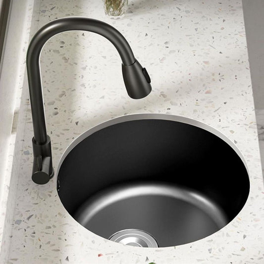 Single Bowl Stainless Steel Sink in black with Strainer Undermount Kitchen Sink Clearhalo 'Home Improvement' 'home_improvement' 'home_improvement_kitchen_sinks' 'Kitchen Remodel & Kitchen Fixtures' 'Kitchen Sinks & Faucet Components' 'Kitchen Sinks' 'kitchen_sinks' 1200x1200_0e67d69f-5e0e-4372-9cc1-39c7c7e0a01d