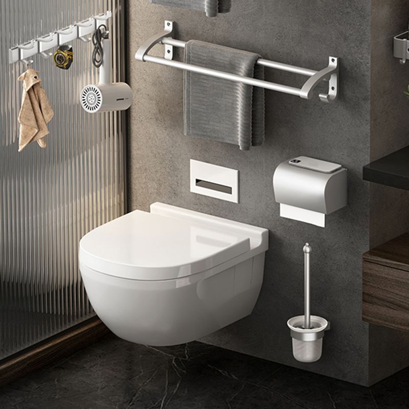 Contemporary Silver Metal Bath Hardware Set with Triangle Bath Shelf Clearhalo 'Bathroom Hardware Sets' 'Bathroom Hardware' 'Bathroom Remodel & Bathroom Fixtures' 'bathroom_hardware_sets' 'Home Improvement' 'home_improvement' 'home_improvement_bathroom_hardware_sets' 1200x1200_0e6b5376-23e3-4c96-9866-565f5ce23670