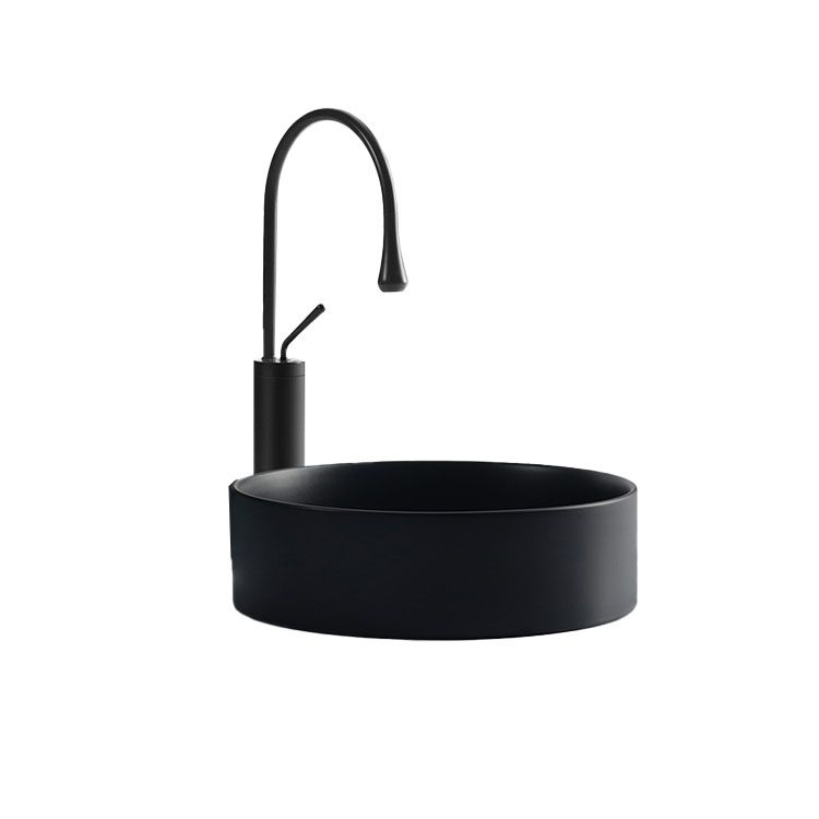 Modern Vessel Bathroom Sink Round Porcelain with Overflow And Drain Assembly Vessel Sink Clearhalo 'Bathroom Remodel & Bathroom Fixtures' 'Bathroom Sinks & Faucet Components' 'Bathroom Sinks' 'bathroom_sink' 'Home Improvement' 'home_improvement' 'home_improvement_bathroom_sink' 1200x1200_0e719eea-b336-4b0b-b024-db1ee36cfb07