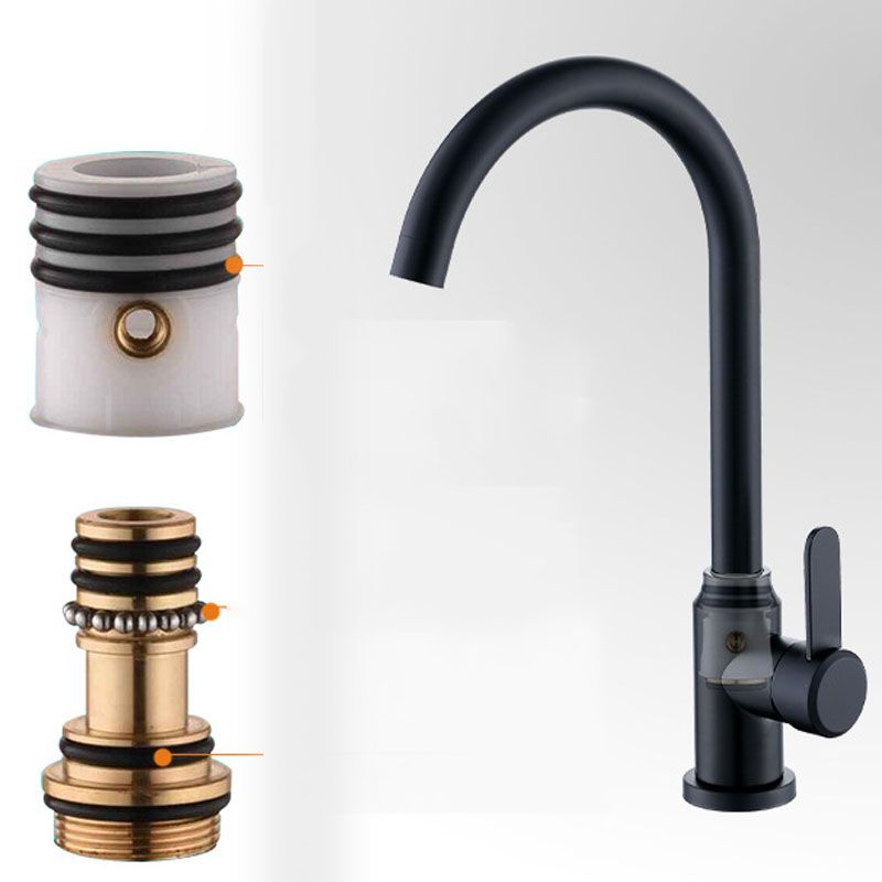 Modern Pull Down One Handle Kitchen Faucet High Arch Filler with No Sensor Clearhalo 'Home Improvement' 'home_improvement' 'home_improvement_kitchen_faucets' 'Kitchen Faucets' 'Kitchen Remodel & Kitchen Fixtures' 'Kitchen Sinks & Faucet Components' 'kitchen_faucets' 1200x1200_0e8fa7cb-6ddc-4bfe-ad5d-698a848e251f