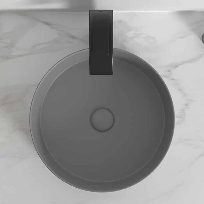 Modern Bathroom Sink Porcelain Round Wash Stand (Faucet Not Included ) Clearhalo 'Bathroom Remodel & Bathroom Fixtures' 'Bathroom Sinks & Faucet Components' 'Bathroom Sinks' 'bathroom_sink' 'Home Improvement' 'home_improvement' 'home_improvement_bathroom_sink' 1200x1200_0ea08c9d-8d69-4bc1-9d00-ad3d8403cf72