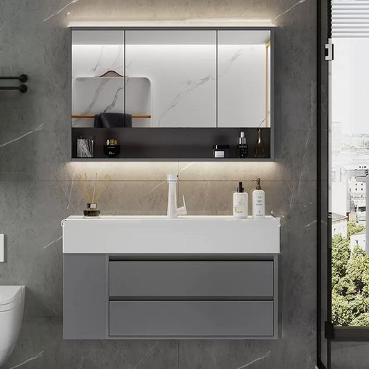 Modern Wall Mounted Standard Single-Sink Open Console with Sink Set Clearhalo 'Bathroom Remodel & Bathroom Fixtures' 'Bathroom Vanities' 'bathroom_vanities' 'Home Improvement' 'home_improvement' 'home_improvement_bathroom_vanities' 1200x1200_0ea31726-6dfe-4c04-b15d-d03d2dcf5ec5