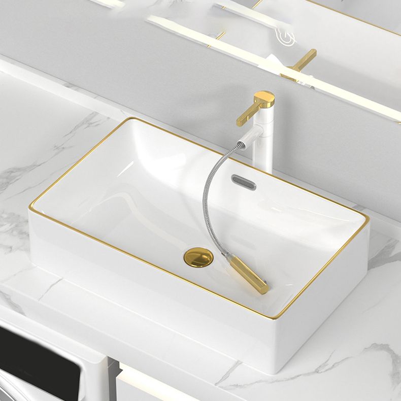 Traditional Vessel Sink Rectangular Porcelain with Overflow And Drain Assembly Wash Stand Clearhalo 'Bathroom Remodel & Bathroom Fixtures' 'Bathroom Sinks & Faucet Components' 'Bathroom Sinks' 'bathroom_sink' 'Home Improvement' 'home_improvement' 'home_improvement_bathroom_sink' 1200x1200_0ea749bd-95b1-4207-9192-65ae542fbdc6