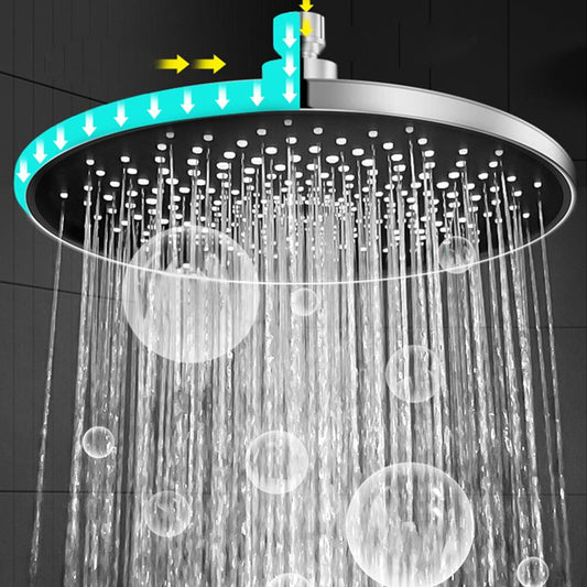 Contemporary Shower Head Combo Rain Fall Chrome Wall-Mount Shower Head Clearhalo 'Bathroom Remodel & Bathroom Fixtures' 'Home Improvement' 'home_improvement' 'home_improvement_shower_heads' 'Shower Heads' 'shower_heads' 'Showers & Bathtubs Plumbing' 'Showers & Bathtubs' 1200x1200_0eaf44d8-9ef3-474c-a08c-74fbebdc89a6