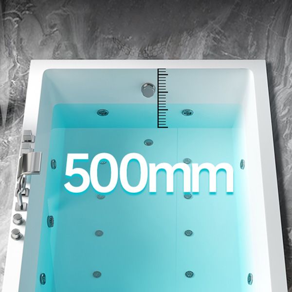 Rectangular White Bath Acrylic Modern Soaking Drop-in Bathtub Clearhalo 'Bathroom Remodel & Bathroom Fixtures' 'Bathtubs' 'Home Improvement' 'home_improvement' 'home_improvement_bathtubs' 'Showers & Bathtubs' 1200x1200_0eaf562f-1c6f-4739-9f53-fc15fd504aa1