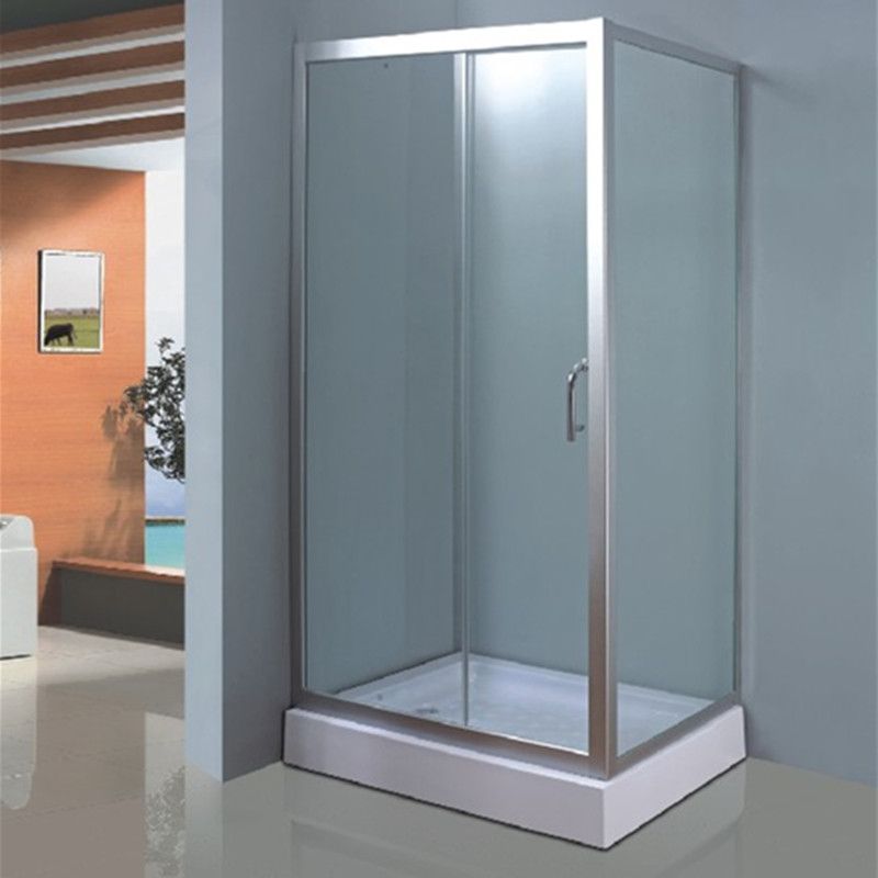 Rectangular Shower Kit Semi Frameless Tempered Glass Shower Enclosure Clearhalo 'Bathroom Remodel & Bathroom Fixtures' 'Home Improvement' 'home_improvement' 'home_improvement_shower_stalls_enclosures' 'Shower Stalls & Enclosures' 'shower_stalls_enclosures' 'Showers & Bathtubs' 1200x1200_0eb13f1a-255a-4c96-a39d-c290ef162b30