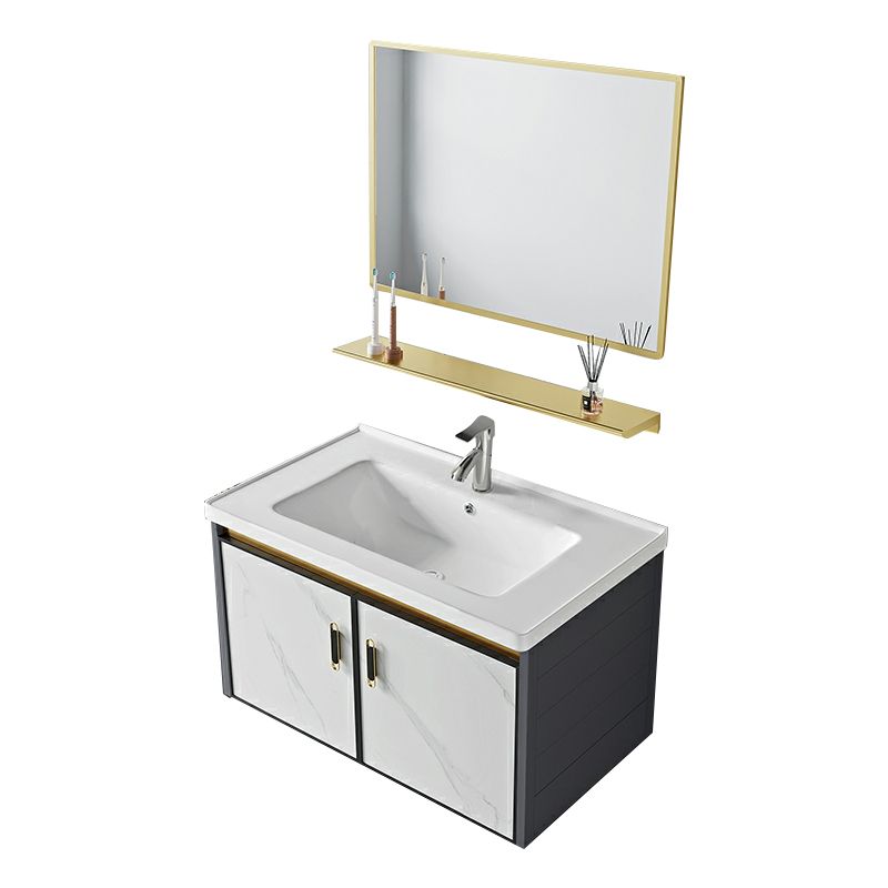 Modern Wall Mount Sink Vanity with Faucet Sink Doors for Bathroom Clearhalo 'Bathroom Remodel & Bathroom Fixtures' 'Bathroom Vanities' 'bathroom_vanities' 'Home Improvement' 'home_improvement' 'home_improvement_bathroom_vanities' 1200x1200_0eb447c7-aad8-4be1-aa61-5bbc08e88707