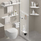 Modern White Bath Hardware Set Bath Shelf Paper Holder Bathroom Accessory Kit Clearhalo 'Bathroom Hardware Sets' 'Bathroom Hardware' 'Bathroom Remodel & Bathroom Fixtures' 'bathroom_hardware_sets' 'Home Improvement' 'home_improvement' 'home_improvement_bathroom_hardware_sets' 1200x1200_0ed13eb9-9d0b-424e-ac5a-422e1c328ded