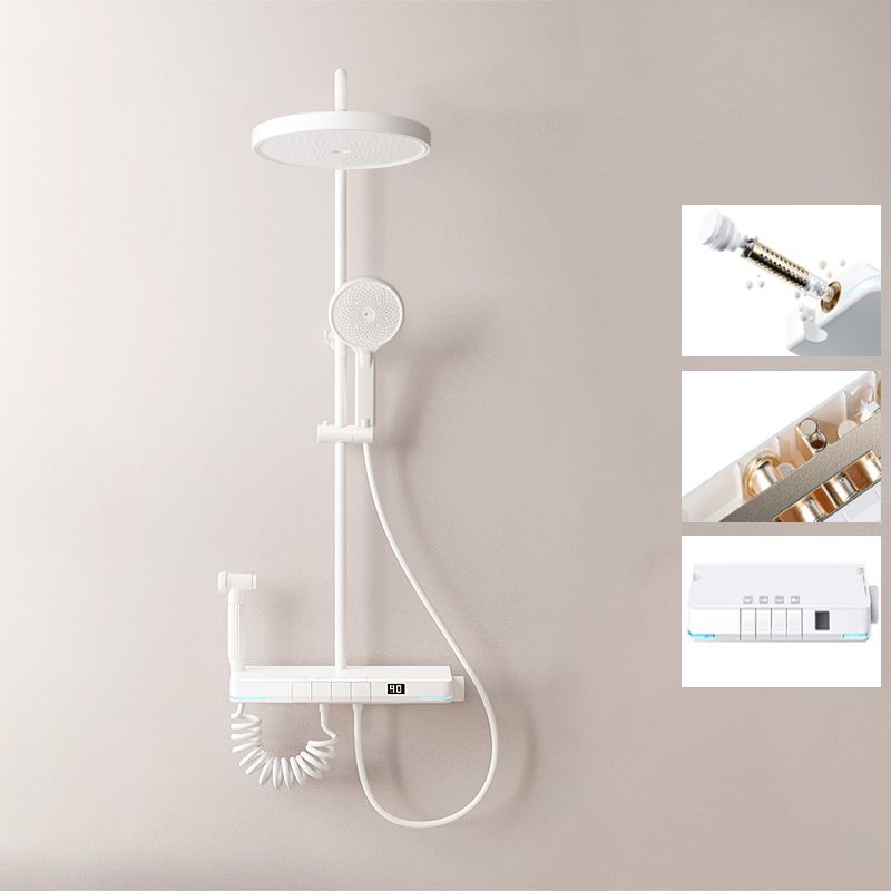 Modern Shower System Brass Slide Bar Included Wall Mounted Shower Set Clearhalo 'Bathroom Remodel & Bathroom Fixtures' 'Home Improvement' 'home_improvement' 'home_improvement_shower_faucets' 'Shower Faucets & Systems' 'shower_faucets' 'Showers & Bathtubs Plumbing' 'Showers & Bathtubs' 1200x1200_0efd443b-c302-4423-9de2-bd4436768a35