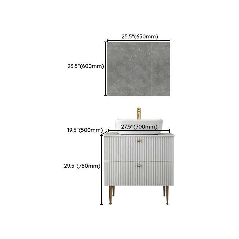 White Free-standing Standard Modern Oval Open Console with Sink Set Clearhalo 'Bathroom Remodel & Bathroom Fixtures' 'Bathroom Vanities' 'bathroom_vanities' 'Home Improvement' 'home_improvement' 'home_improvement_bathroom_vanities' 1200x1200_0f03a9c4-fc5a-4630-a054-95a81361f65c