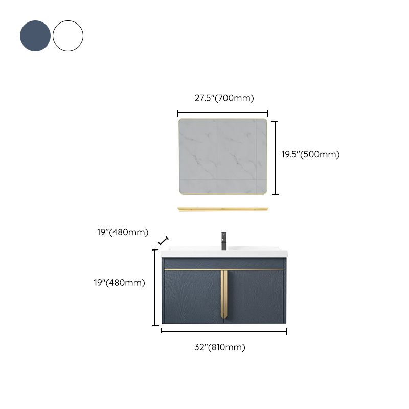 Modern Sink Vanity Metal Color Block Mount Bathroom Vanity Cabinet Clearhalo 'Bathroom Remodel & Bathroom Fixtures' 'Bathroom Vanities' 'bathroom_vanities' 'Home Improvement' 'home_improvement' 'home_improvement_bathroom_vanities' 1200x1200_0f0afacf-eb6c-4e24-b1a6-1277cbb90bdc