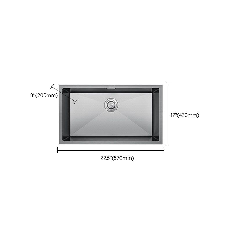 Contemporary Style Kitchen Sink Stainless Steel Kitchen Sink with Basket Strainer Clearhalo 'Home Improvement' 'home_improvement' 'home_improvement_kitchen_sinks' 'Kitchen Remodel & Kitchen Fixtures' 'Kitchen Sinks & Faucet Components' 'Kitchen Sinks' 'kitchen_sinks' 1200x1200_0f0c7cc9-a1ff-4a86-8006-ff033b94f9ca