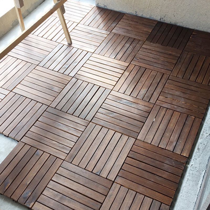 7-Slat Square Wood Patio Tiles Snap Fit Installation Outdoor Flooring Tiles Clearhalo 'Home Improvement' 'home_improvement' 'home_improvement_outdoor_deck_tiles_planks' 'Outdoor Deck Tiles & Planks' 'Outdoor Flooring & Tile' 'Outdoor Remodel' 'outdoor_deck_tiles_planks' 1200x1200_0f13cc8b-a94d-4b1a-9f66-0bf133291f7f