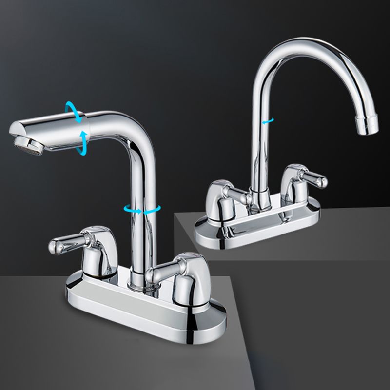 2 Handle Modern Vessel Sink Faucet Swivel Spout Bathroom Faucet Clearhalo 'Bathroom Remodel & Bathroom Fixtures' 'Bathroom Sink Faucets' 'Bathroom Sinks & Faucet Components' 'bathroom_sink_faucets' 'Home Improvement' 'home_improvement' 'home_improvement_bathroom_sink_faucets' 1200x1200_0f268d33-a49e-4eb0-aaae-05d76be6fe8c