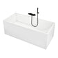 Stone Soaking Rectangular Bathtub Antique Finish Back to Wall Bath Tub Clearhalo 'Bathroom Remodel & Bathroom Fixtures' 'Bathtubs' 'Home Improvement' 'home_improvement' 'home_improvement_bathtubs' 'Showers & Bathtubs' 1200x1200_0f50185c-d016-4470-ac36-5bf92bdf1e2b