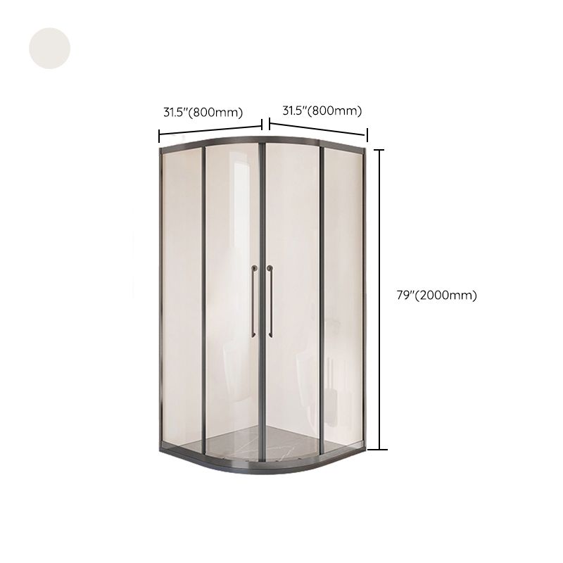 Framed Double Sliding Shower Stall Tempered Glass Shower Stall Clearhalo 'Bathroom Remodel & Bathroom Fixtures' 'Home Improvement' 'home_improvement' 'home_improvement_shower_stalls_enclosures' 'Shower Stalls & Enclosures' 'shower_stalls_enclosures' 'Showers & Bathtubs' 1200x1200_0f55ab2b-d47f-4a11-b571-c94c2226c406