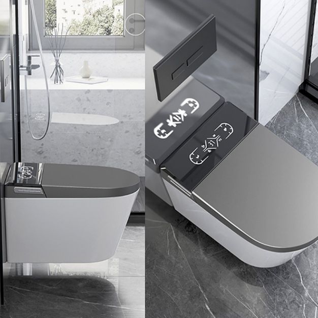 Elongated Wall Hung Toilet Set Deodorizing Antimicrobial Bidet Clearhalo 'Bathroom Remodel & Bathroom Fixtures' 'Bidets' 'Home Improvement' 'home_improvement' 'home_improvement_bidets' 'Toilets & Bidets' 1200x1200_0f70b7dc-5e0b-48e0-973b-c0fba22831dc