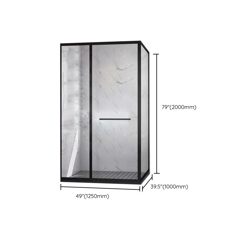Framed Rectangle Shower Stall Clear Easy Clean Glass Shower Enclosure Clearhalo 'Bathroom Remodel & Bathroom Fixtures' 'Home Improvement' 'home_improvement' 'home_improvement_shower_stalls_enclosures' 'Shower Stalls & Enclosures' 'shower_stalls_enclosures' 'Showers & Bathtubs' 1200x1200_0f856bd9-aaec-490d-a719-b52528aca79c