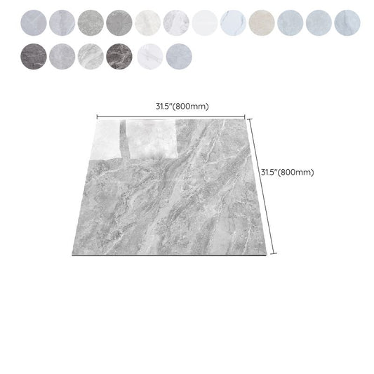 Wall & Floor Tile Marble Print Living Room Porcelain Square Indoor Floor Tile Clearhalo 'Floor Tiles & Wall Tiles' 'floor_tiles_wall_tiles' 'Flooring 'Home Improvement' 'home_improvement' 'home_improvement_floor_tiles_wall_tiles' Walls and Ceiling' 1200x1200_0f91213b-cfed-4b21-b9bc-77e7a0b3ff3d