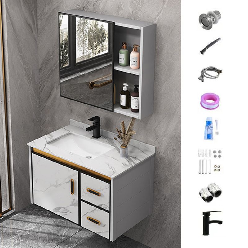 Glam Bathroom Vanity Set Single-Sink Bathroom Vanity for Bathroom Clearhalo 'Bathroom Remodel & Bathroom Fixtures' 'Bathroom Vanities' 'bathroom_vanities' 'Home Improvement' 'home_improvement' 'home_improvement_bathroom_vanities' 1200x1200_0fa48a78-5dd7-4f3f-98a7-60f792a209f2