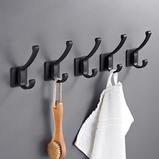 Modern bathroom Accessory as individual or as a set Matte Black Bathroom Hardware Clearhalo 'Bathroom Hardware Sets' 'Bathroom Hardware' 'Bathroom Remodel & Bathroom Fixtures' 'bathroom_hardware_sets' 'Home Improvement' 'home_improvement' 'home_improvement_bathroom_hardware_sets' 1200x1200_0fad0e57-6539-467d-bbc7-2b648dda46d6