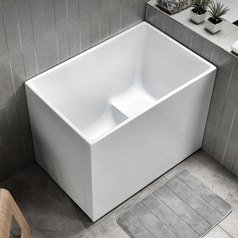 Modern Rectangular Bathtub Center Acrylic Stand Alone Soaking Bath Clearhalo 'Bathroom Remodel & Bathroom Fixtures' 'Bathtubs' 'Home Improvement' 'home_improvement' 'home_improvement_bathtubs' 'Showers & Bathtubs' 1200x1200_0fad12e7-6ca2-4932-aab5-c4d82de4996f