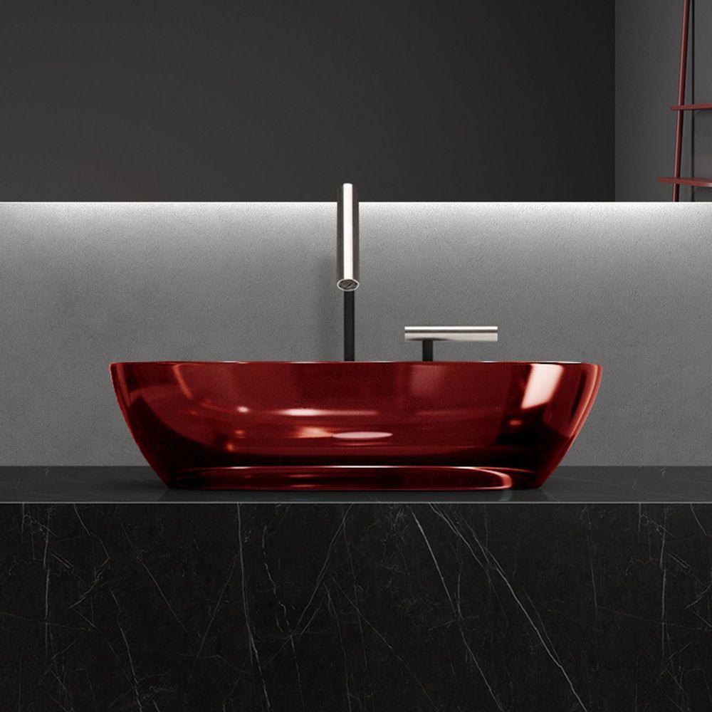Modern Vessel Bathroom Sink Oval Resin Vessel Lavatory Sink(Not Including Faucet) Clearhalo 'Bathroom Remodel & Bathroom Fixtures' 'Bathroom Sinks & Faucet Components' 'Bathroom Sinks' 'bathroom_sink' 'Home Improvement' 'home_improvement' 'home_improvement_bathroom_sink' 1200x1200_0fb4d57b-be7c-4aa4-8754-a3e531a1f95a