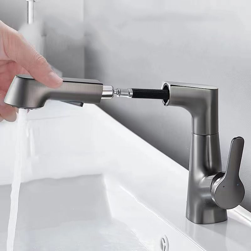 Modern Faucet 1-Handle and 1-Hole Copper with Pull out Sprayer Faucet Clearhalo 'Home Improvement' 'home_improvement' 'home_improvement_kitchen_faucets' 'Kitchen Faucets' 'Kitchen Remodel & Kitchen Fixtures' 'Kitchen Sinks & Faucet Components' 'kitchen_faucets' 1200x1200_0fbc27a9-b7b2-4e0d-9394-94a232399b8e