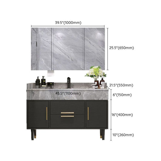 Drawers Bathroom Vanity Double Sink 2 Doors Freestanding Rectangle Vanity with Mirror Clearhalo 'Bathroom Remodel & Bathroom Fixtures' 'Bathroom Vanities' 'bathroom_vanities' 'Home Improvement' 'home_improvement' 'home_improvement_bathroom_vanities' 1200x1200_0fc4aa4d-2c8b-4ccc-85eb-c0e17d30a3ab